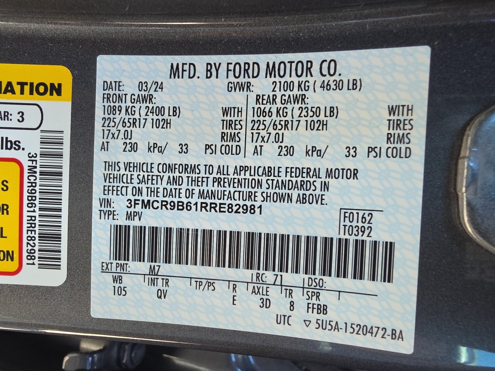 Certified 2024 Ford Bronco Sport Big Bend AWD/4WD image 34