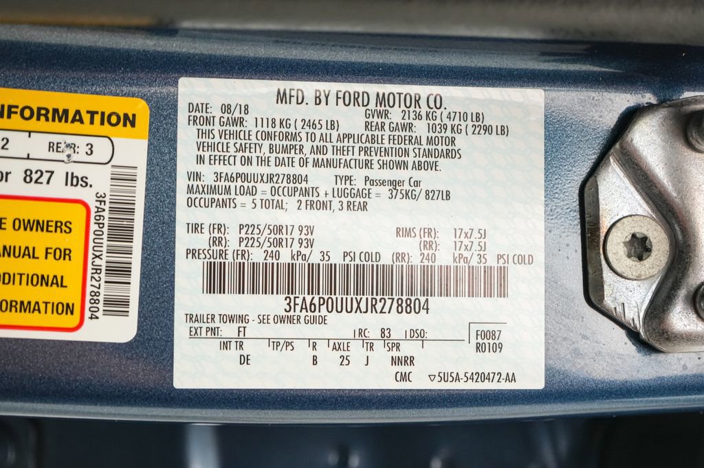 Certified 2018 Ford Fusion S FWD image 23