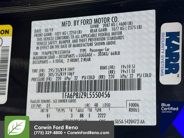 Certified 2020 Ford Mustang Shelby GT350 w/ Technology Package RWD image 35