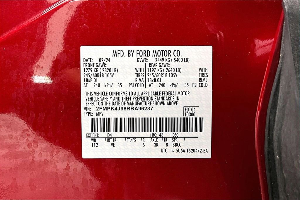 Certified 2024 Ford Edge SEL w/ Convenience Package AWD/4WD image 35