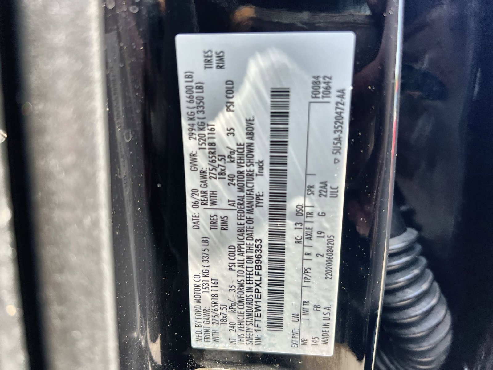 Certified 2020 Ford F150 XLT w/ Equipment Group 302A Luxury AWD/4WD image 36