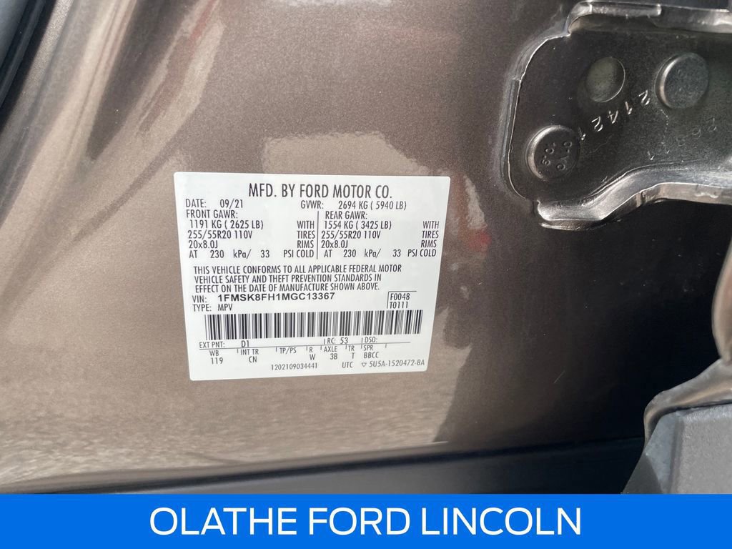 Certified 2021 Ford Explorer Limited w/ Equipment Group 301A image 25