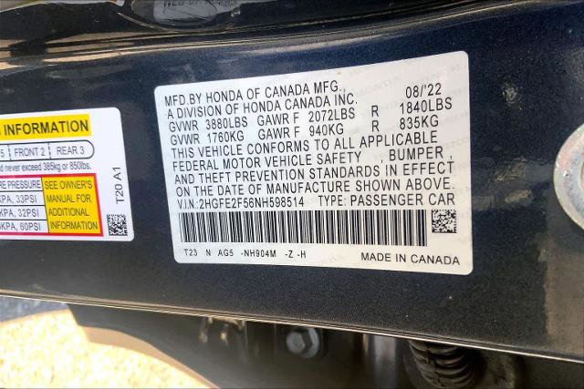 Used 2022 Honda Civic Sport image 34