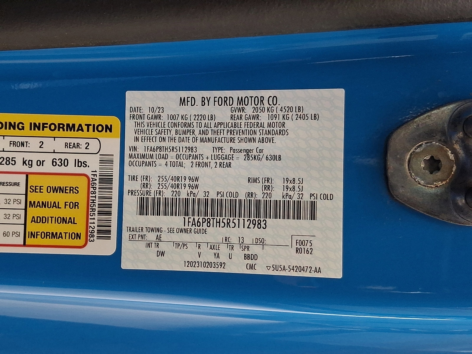 Certified 2024 Ford Mustang EcoBoost Fastback w/ Mustang Nite Pony Package image 26