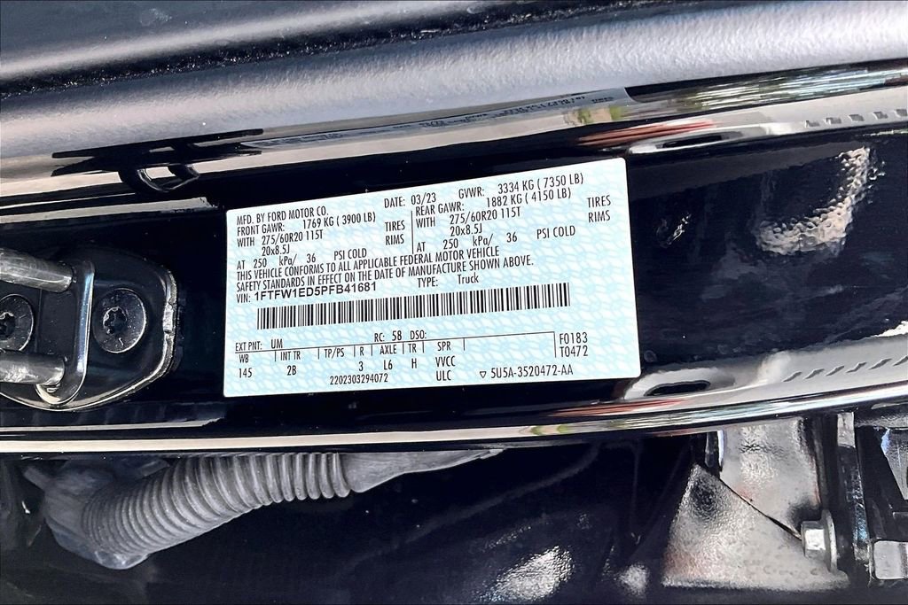 Certified 2023 Ford F150 Lariat w/ Equipment Group 502A High AWD/4WD image 32