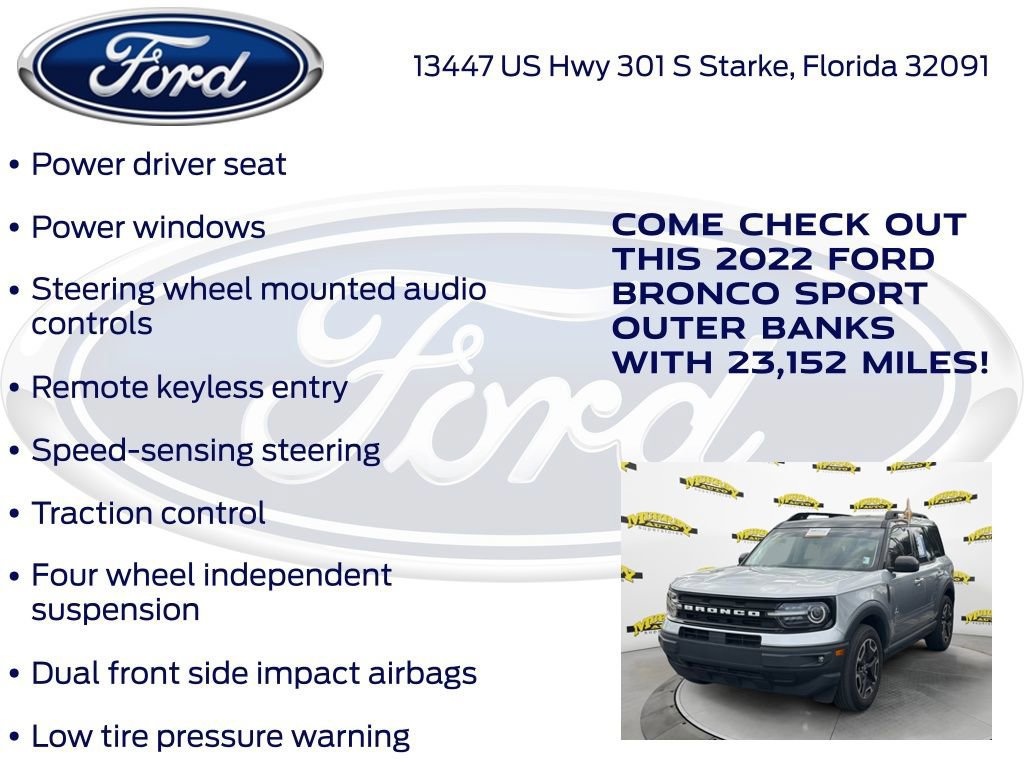 Certified 2022 Ford Bronco Sport Outer Banks image 27