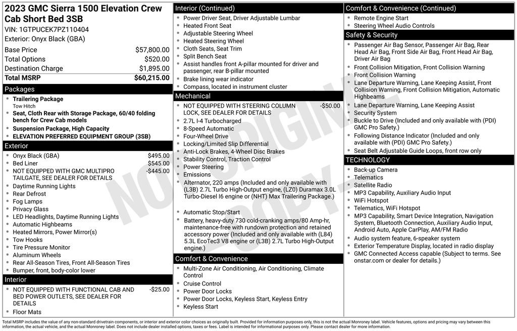 Used 2023 GMC Sierra 1500 Elevation AWD/4WD image 5