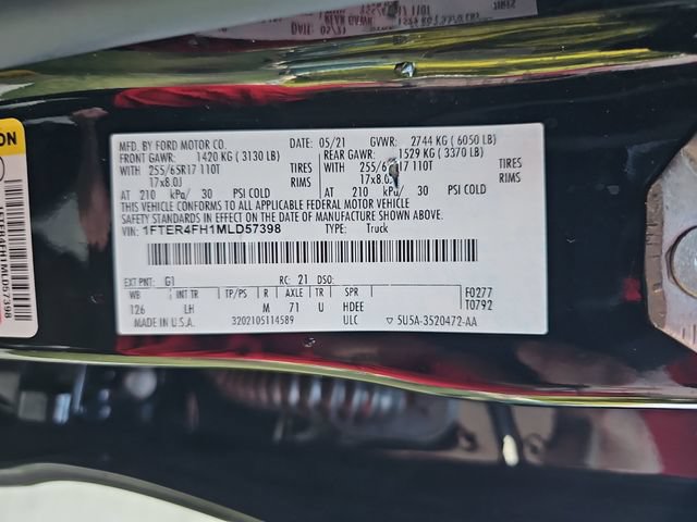 Certified 2021 Ford Ranger XLT w/ Equipment Group 302A High AWD/4WD image 33