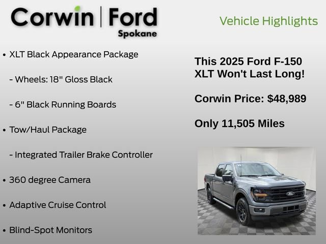 Certified 2025 Ford F150 XLT w/ Equipment Group 302A MID AWD/4WD image 13