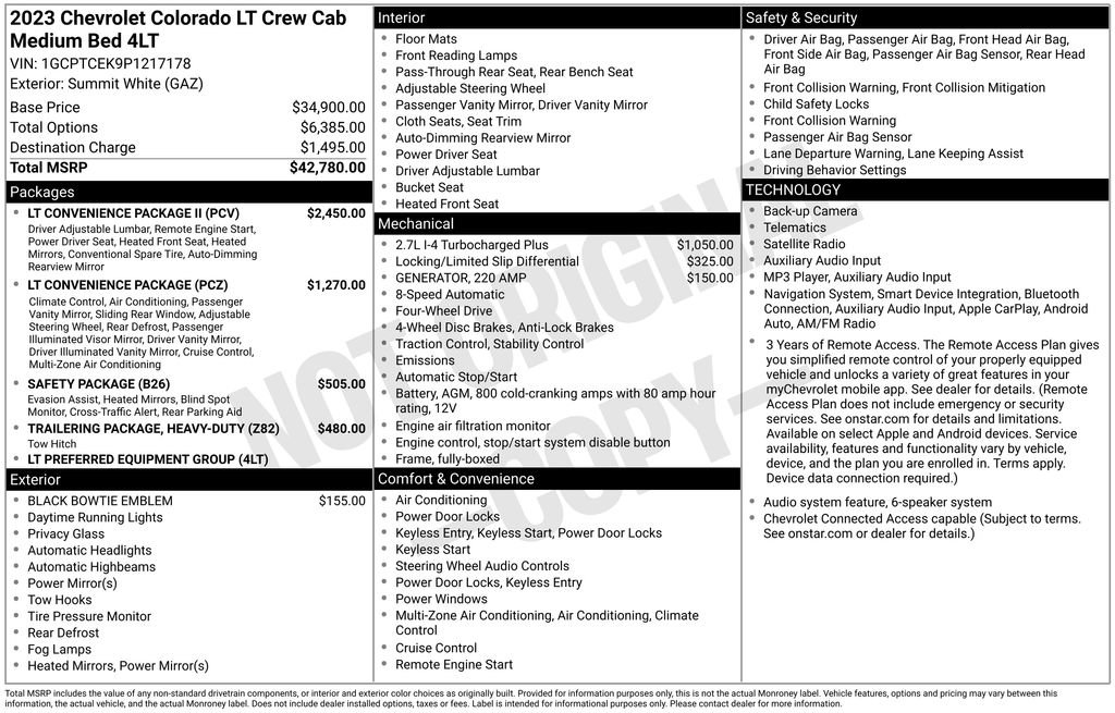 Used 2023 Chevrolet Colorado LT w/ LT Convenience Package II AWD/4WD image 13