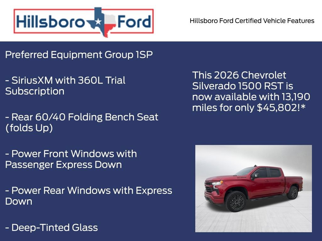 Used 2026 Chevrolet Silverado 1500 RST w/ RST All Star Premium Package RWD image 5