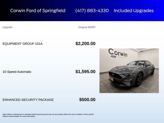 Certified 2021 Ford Mustang Coupe w/ Equipment Group 101A RWD image 6