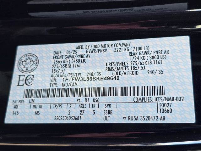 Certified 2025 Ford F150 XLT w/ Equipment Group 301A Standard AWD/4WD image 37