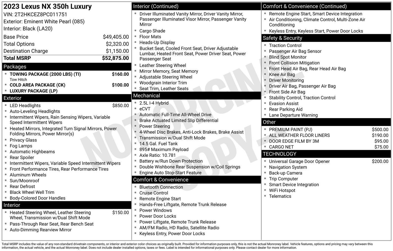 Used 2023 Lexus NX 350h AWD w/ Towing Package (2000 Lbs) image 4
