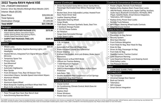 Used 2022 Toyota RAV4 XSE w/ XSE Grade Weather Package image 31