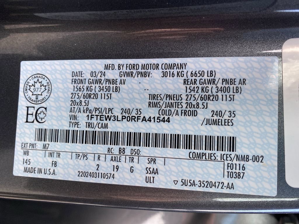 Certified 2024 Ford F150 XLT w/ Equipment Group 302A MID image 56