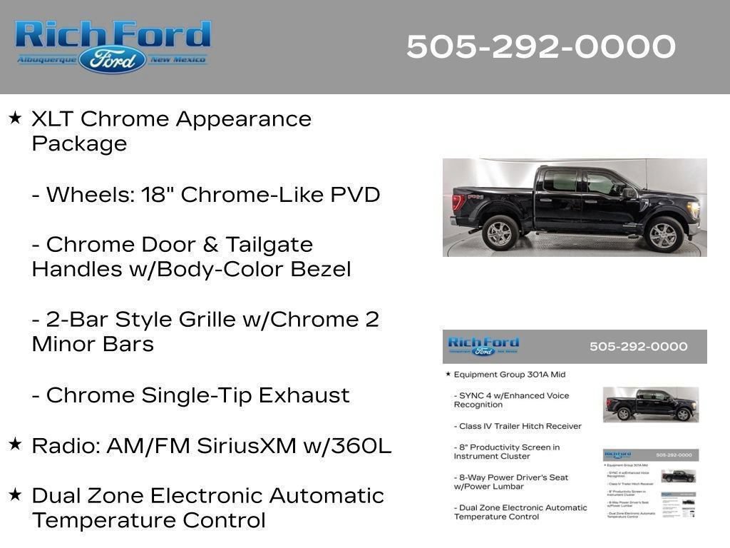 Certified 2023 Ford F150 XLT w/ Equipment Group 301A Mid AWD/4WD image 72