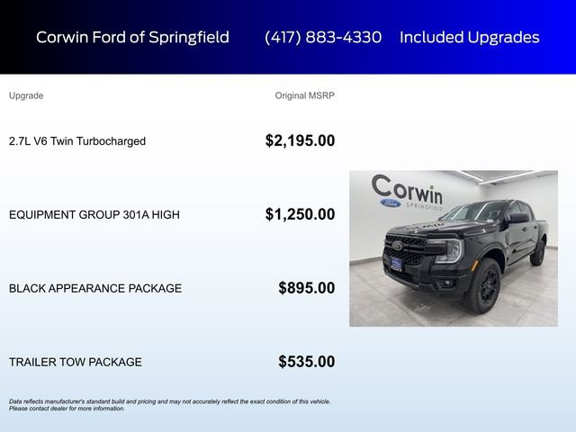 Certified 2025 Ford Ranger XLT w/ Equipment Group 301A High image 6