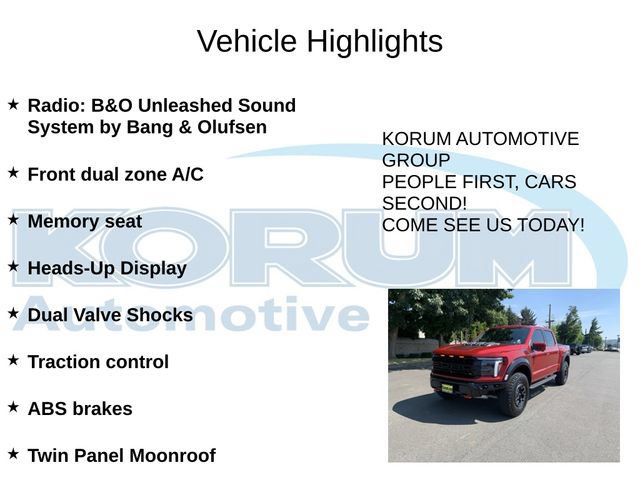 Certified 2025 Ford F150 Raptor w/ Equipment Group 803A Raptor R AWD/4WD image 8