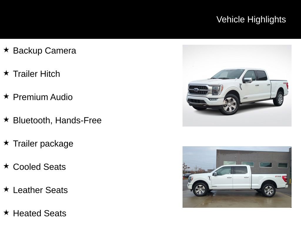 Certified 2023 Ford F150 Platinum w/ Equipment Group 701A High image 21