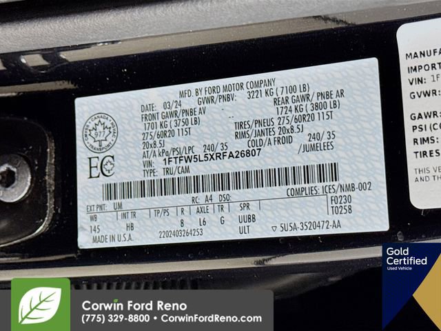 Certified 2024 Ford F150 Lariat w/ Equipment Group 502A High image 37