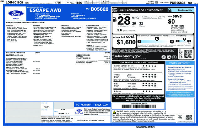 Certified 2023 Ford Escape Active AWD/4WD image 28