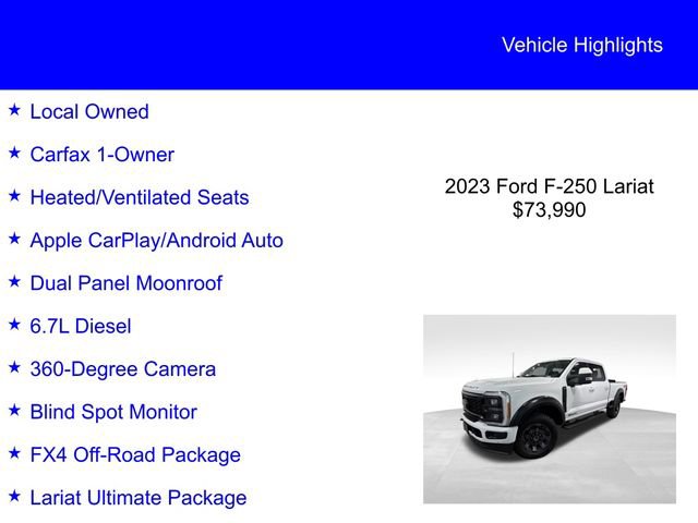 Certified 2023 Ford F250 Lariat w/ Lariat Ultimate Package AWD/4WD image 3