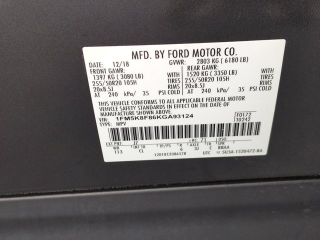 Certified 2019 Ford Explorer Limited w/ Ford Safe & Smart Package AWD/4WD image 38