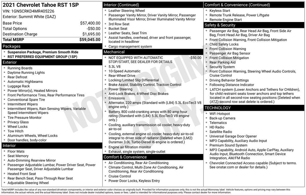 Used 2021 Chevrolet Tahoe RST RWD image 7