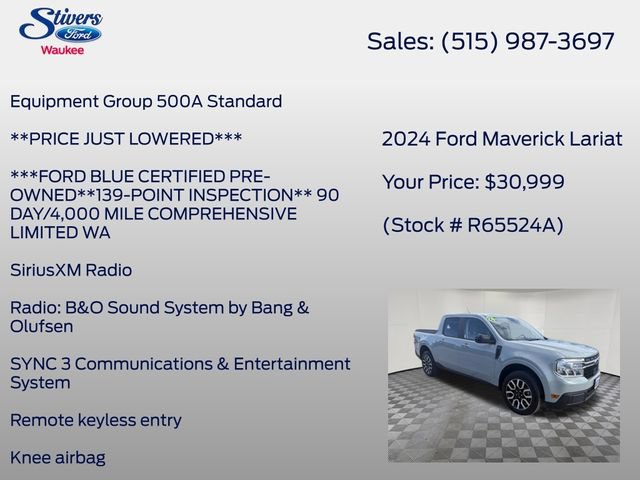 Certified 2024 Ford Maverick Lariat AWD/4WD image 8