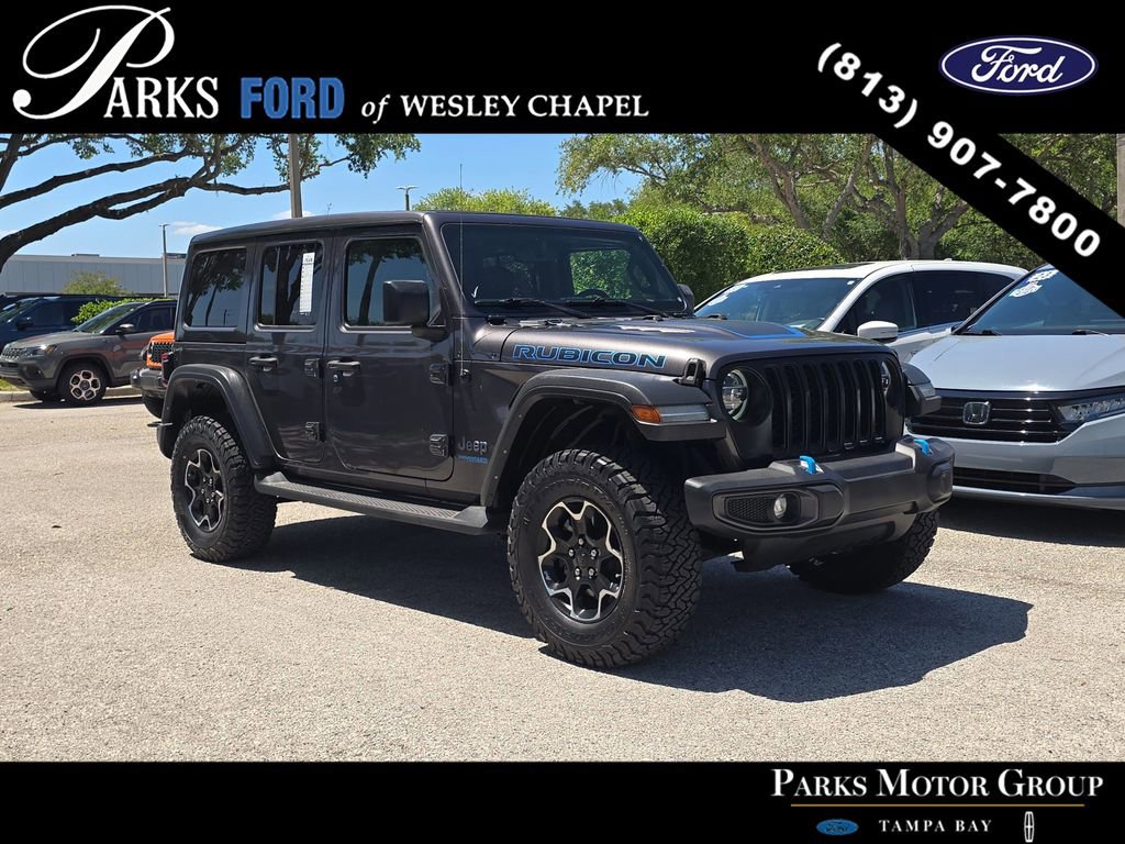 Used 2021 Jeep Wrangler Unlimited Rubicon 4xe image 1