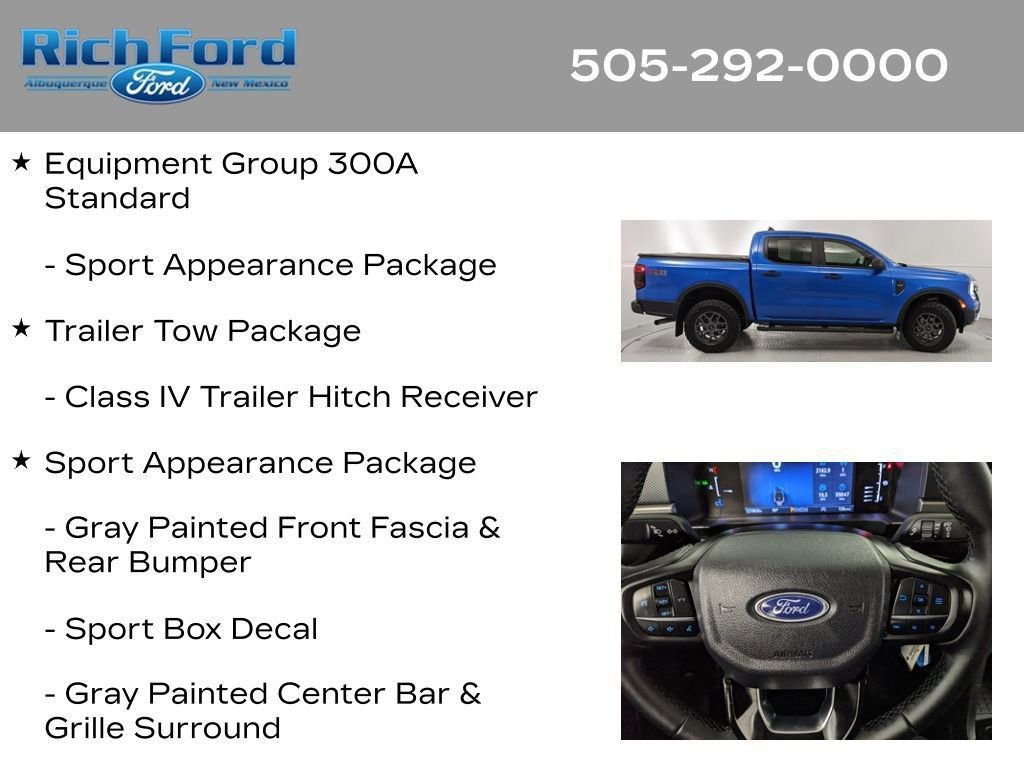 Certified 2025 Ford Ranger XLT w/ FX4 Off-Road Package AWD/4WD image 13