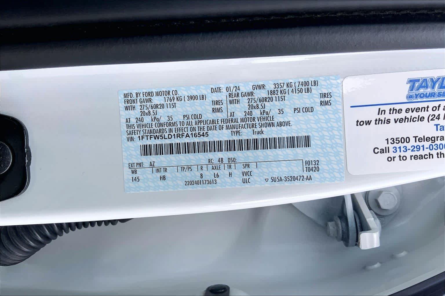 Certified 2024 Ford F150 Lariat w/ Equipment Group 502A High AWD/4WD image 32