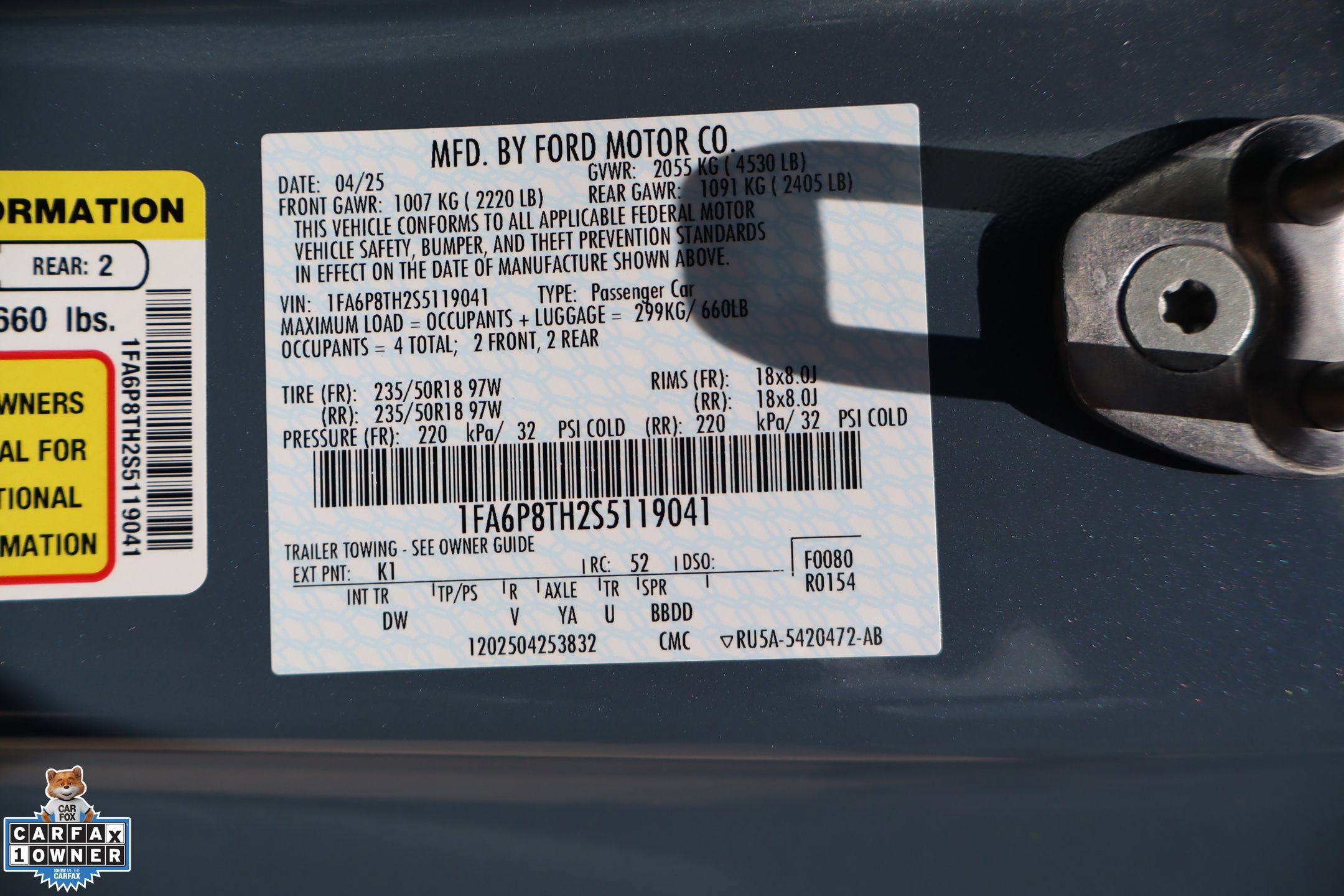 Certified 2025 Ford Mustang Coupe RWD image 28