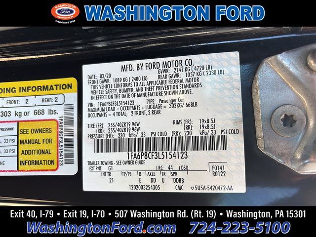 Certified 2020 Ford Mustang GT w/ Equipment Group 301A RWD image 19