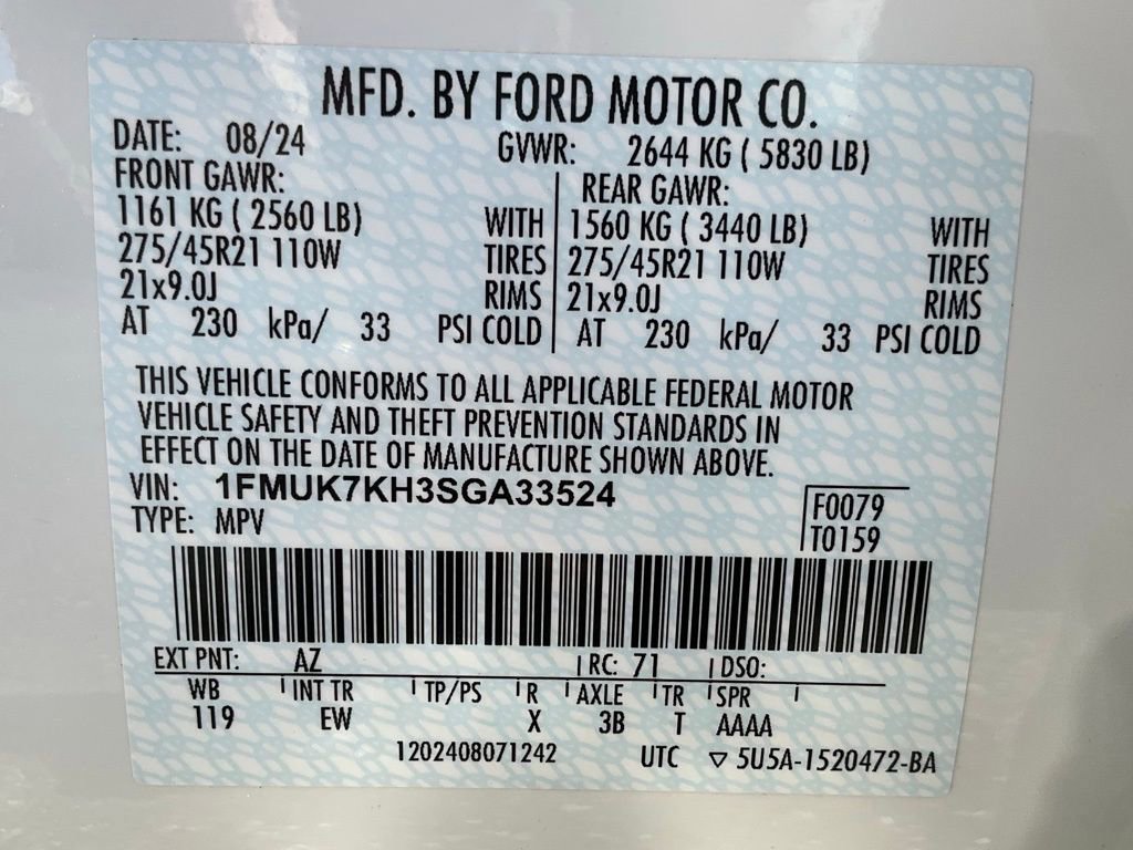 Certified 2025 Ford Explorer ST-Line w/ Premium Package image 70