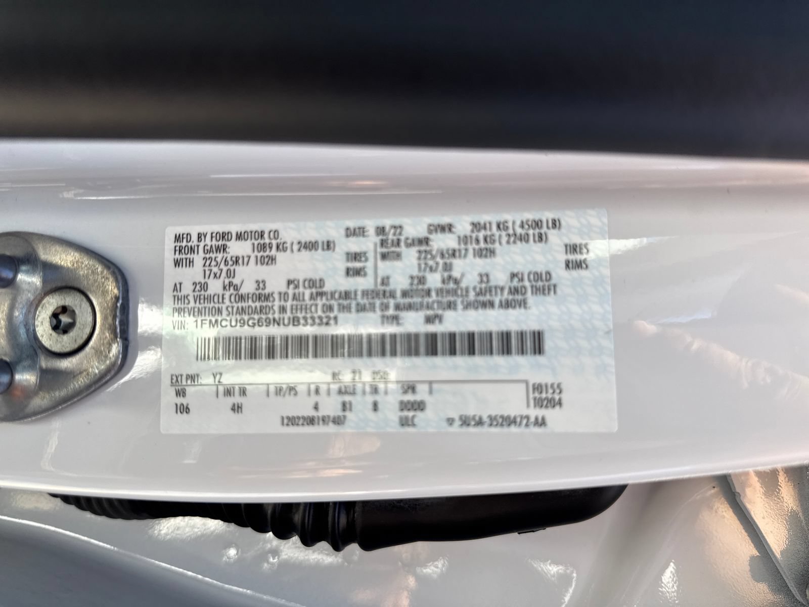 Certified 2022 Ford Escape SE AWD/4WD image 30