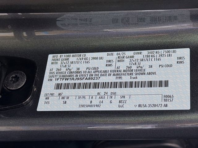 Certified 2025 Ford F150 Raptor w/ Equipment Group 803A Raptor R AWD/4WD image 39