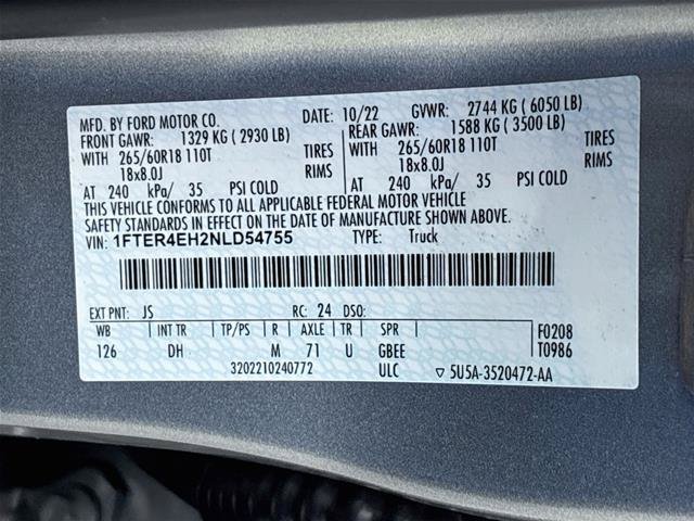 Certified 2022 Ford Ranger Lariat RWD image 32
