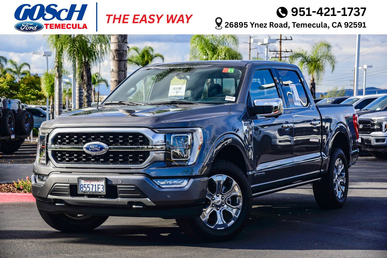 Certified 2021 Ford F150 Platinum w/ Equipment Group 701A High