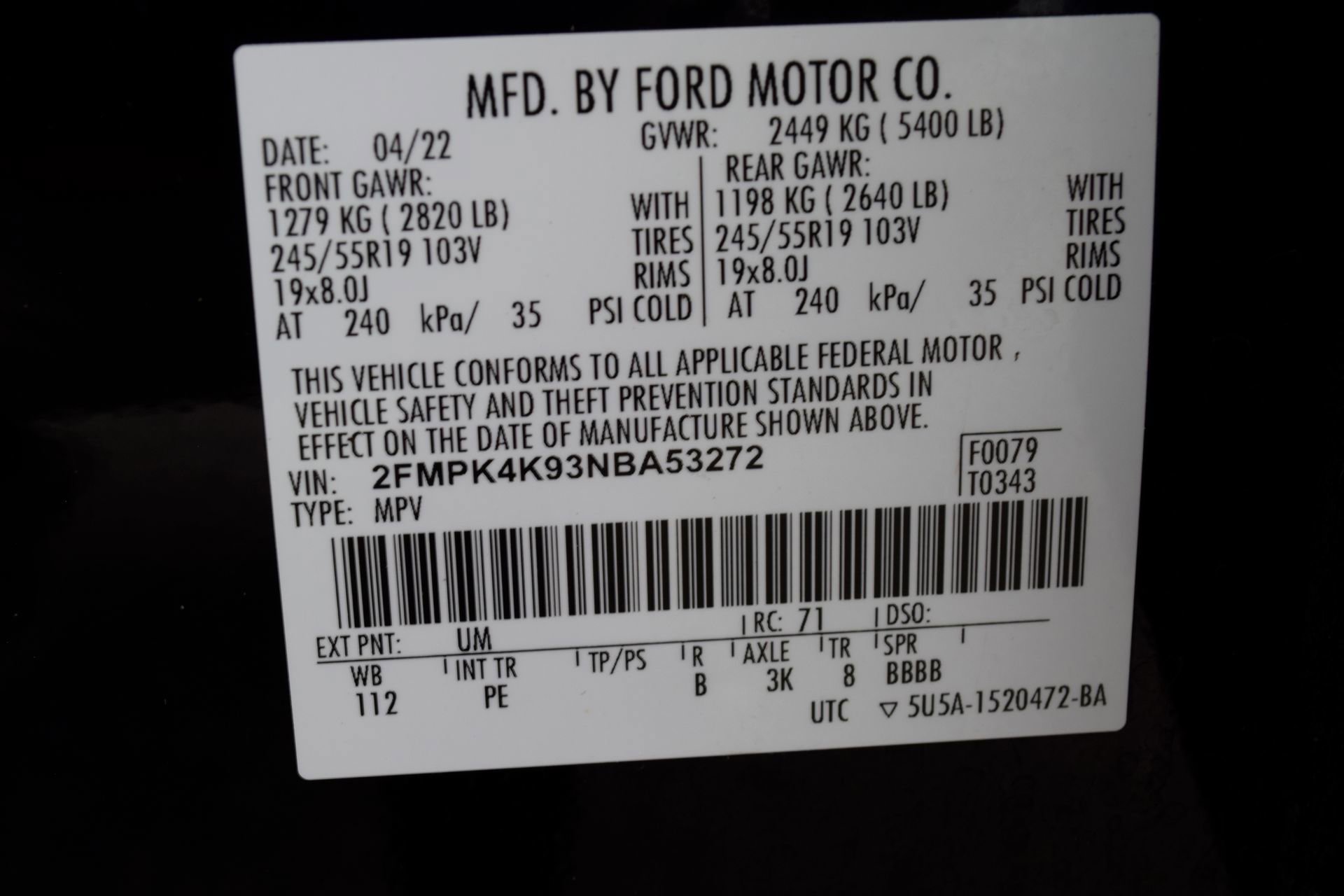 Certified 2022 Ford Edge Titanium w/ Equipment Group 301A AWD/4WD image 26
