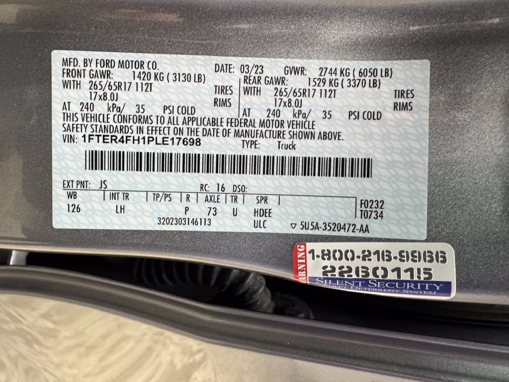 Certified 2023 Ford Ranger XLT w/ Equipment Group 302A High AWD/4WD image 32