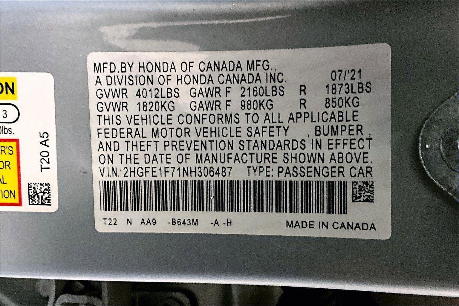 Used 2022 Honda Civic EX image 32