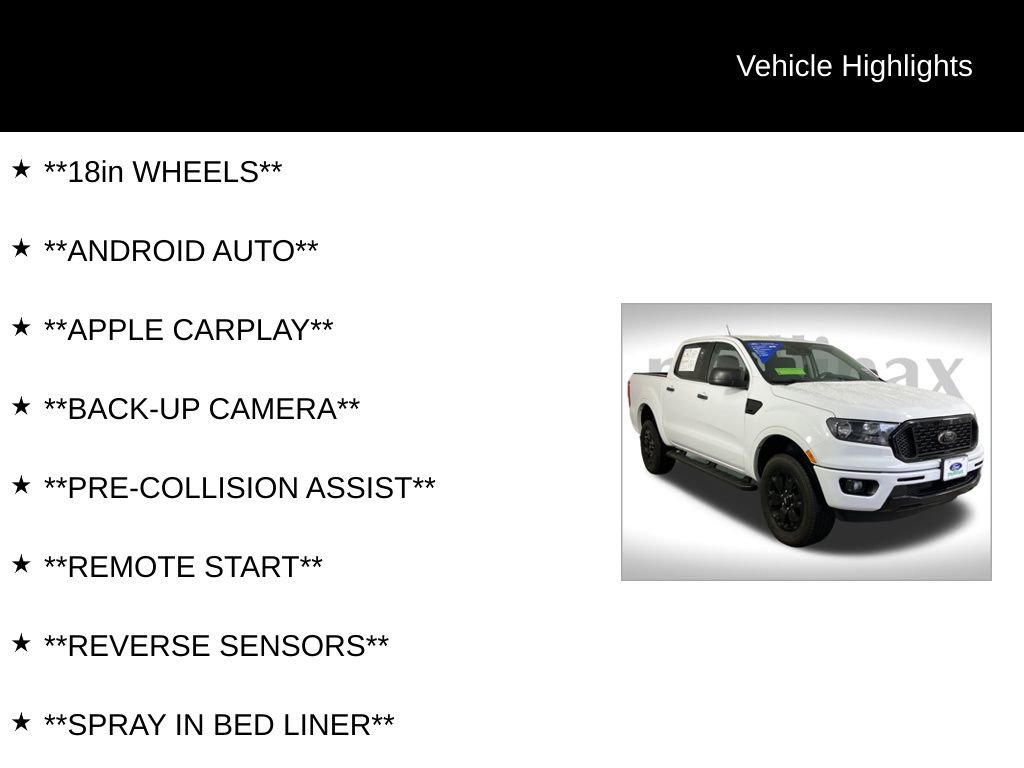 Certified 2023 Ford Ranger XLT w/ Equipment Group 301A Mid image 12