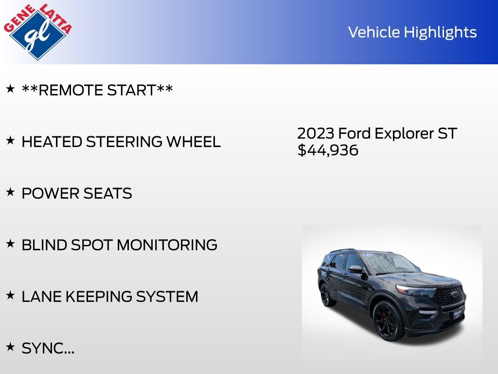 Certified 2023 Ford Explorer ST w/ Equipment Group 401A AWD/4WD image 36