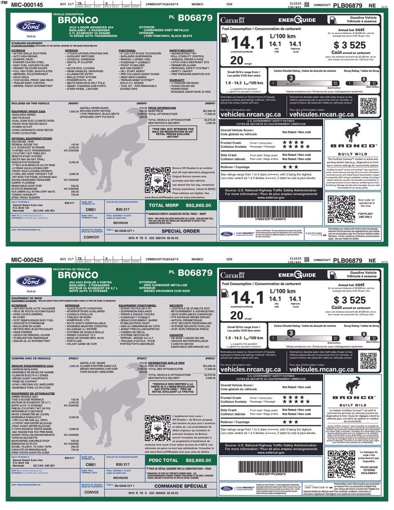 Certified 2023 Ford Bronco Badlands w/ Sasquatch Package image 5