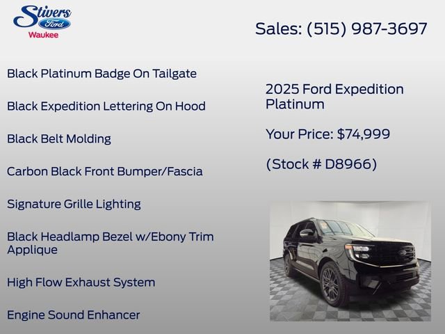 Certified 2025 Ford Expedition Platinum w/ Stealth Performance Package AWD/4WD image 29