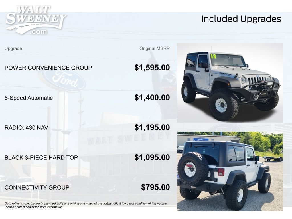 Used 2018 Jeep Wrangler Rubicon w/ Power Convenience Group AWD/4WD image 12