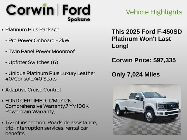 Certified 2025 Ford F450 Platinum w/ Platinum Plus Package image 16