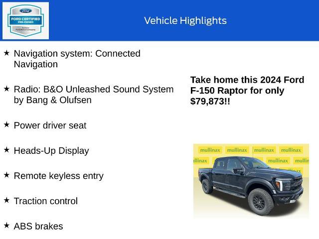 Certified 2024 Ford F150 Raptor AWD/4WD image 10